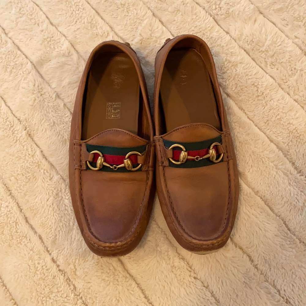 Gucci driving loafers - tan